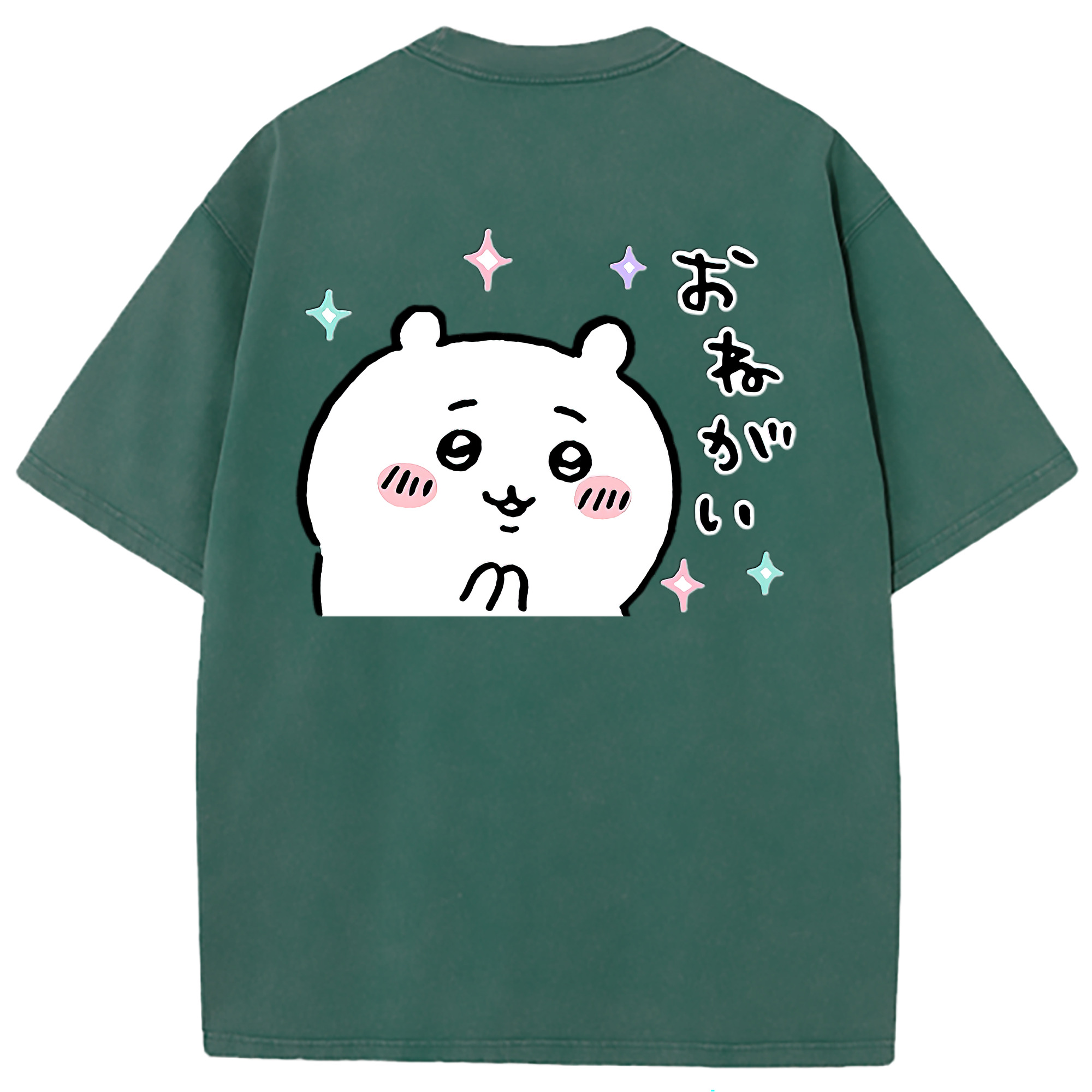 （画像用） ちいかわ ちいかわ Chii-kawa chiikawa 綿100% ヴィンテージ風 半袖Tシャツ（背面プリント）
